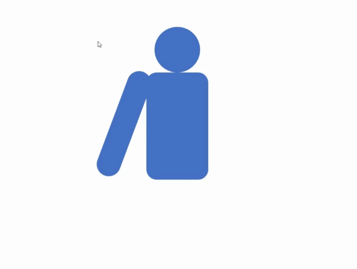 Guardar formas agrupadas do PowerPoint como PNG, segundo um recorte e depois Save as Picture. Explica que um tronco de várias formas deve ser selecionado em conjunto. O GIF segue o tronco azul enquadrado e guardado.