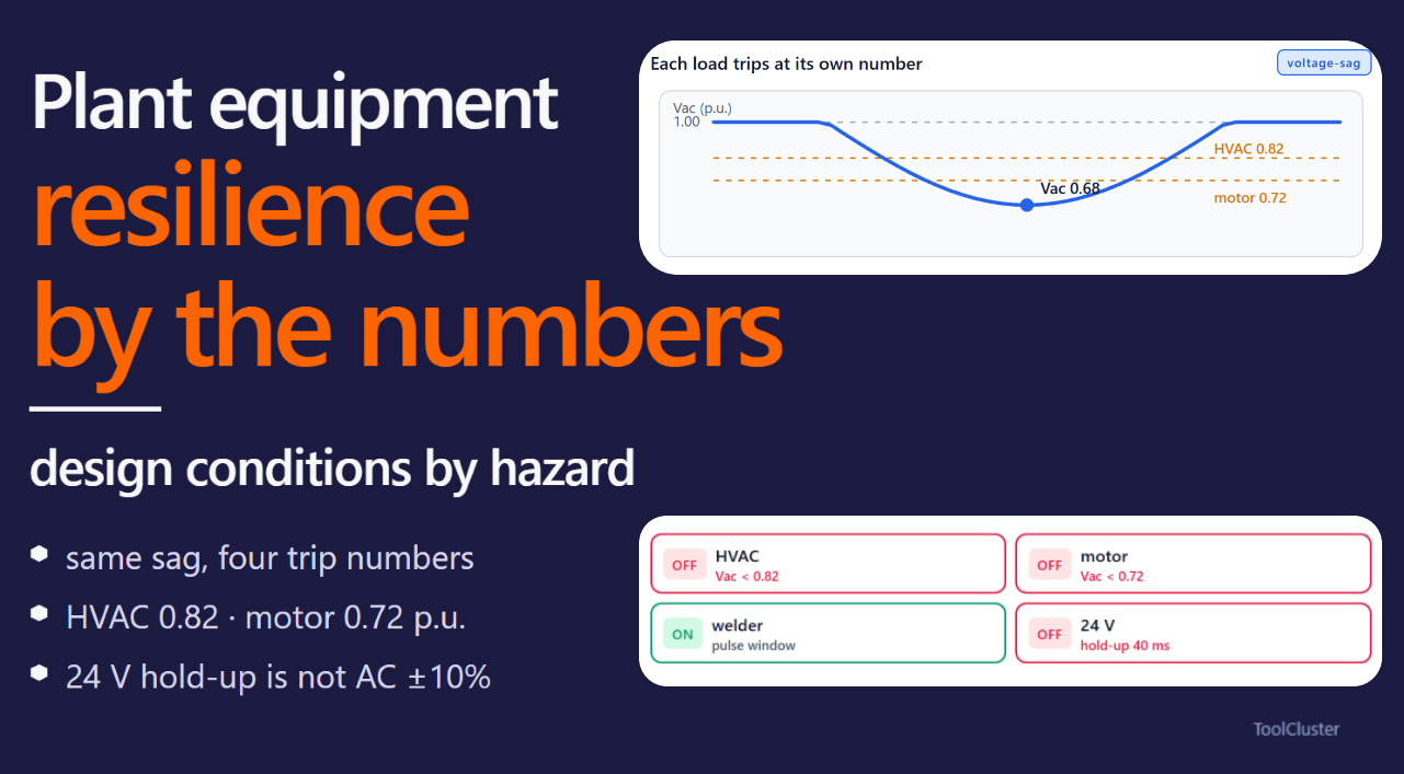 Plant and Equipment Resilience, by the Numbers — Design Conditions by Infrastructure and Hazard